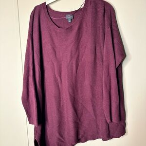 Worthington Burgundy Knit Top